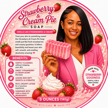 🍓🥧 STRAWBERRY & CREAM PIE SOAP 🥧🍓