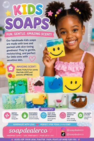 🧸🧼 Character Kid Fun Soaps